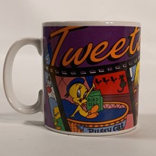 1995 Applause Tweety Bird Classic Ceramic Mug Looney Tunes Cartoon