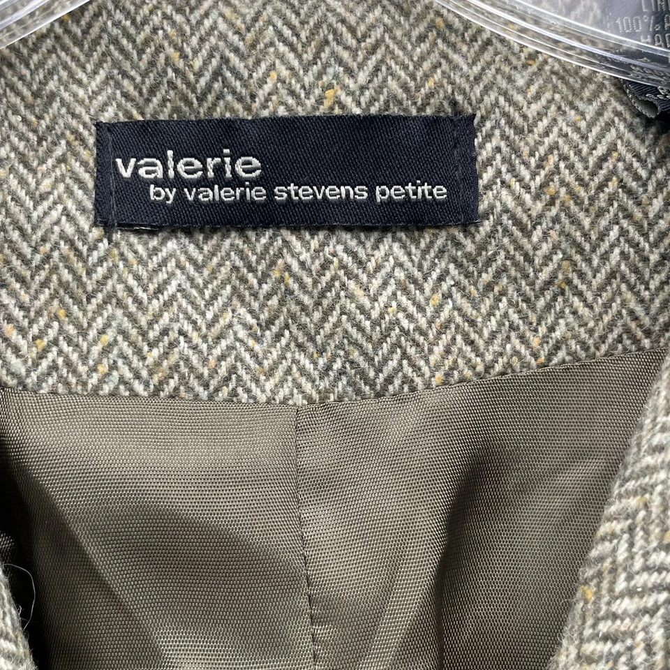 Valerie Blazer Mujer 6 Pequeña Lana Mezcla Seda Almohadilla para el Hombro Corpcore Business Y2k Foto 3 de 4