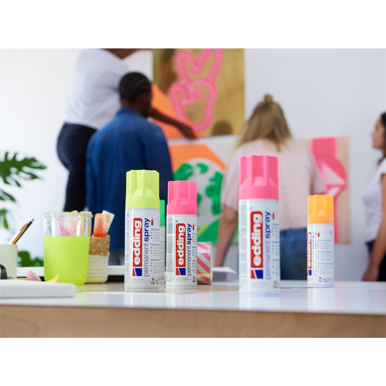 edding 5200 spray peinture permanent vert fluo lot de 3 aérosols de 200ml - 4