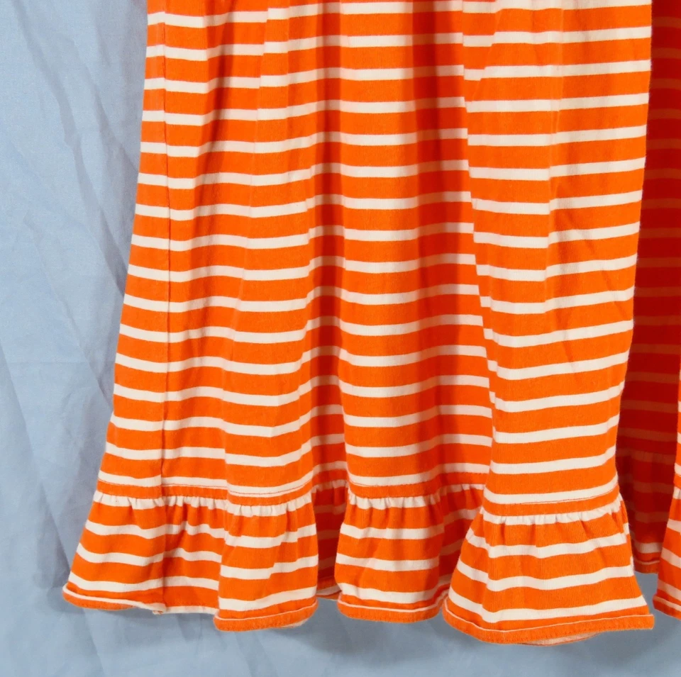 VESTIDO SIN MANGAS DE COLECCIÓN Kelly's Kids con volantes rayas naranja/blanco tejido elástico talla 3-4 Foto 3 de 4