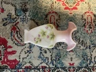 Fenton Rosalene Berries & Vine Hand Painted Square Vase Special Order 2003 W209