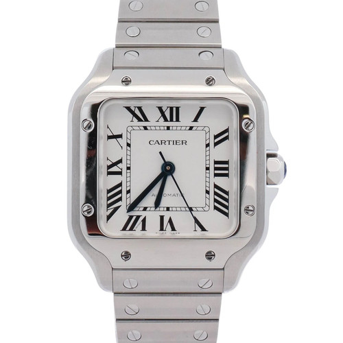 Cartier Santos 35mm White Dial Watch Ref# WSSA0029