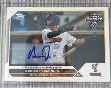 2023 Topps Pro Debut - Adrian Placencia #PD-126 Autographs (AU, RC)