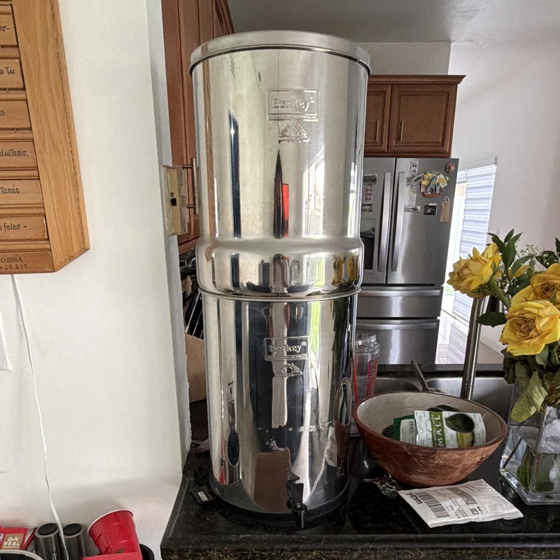 Berkey Stainless Steel Countertop Gravity-Fed Water Filter, Carbon, Silver