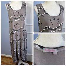 Fresh Produce Summer Dress High Low Sleeveless Rayon Gray Women's Size Large