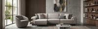 Wohnzimmer Set Mit Modularem 3-Sitzer Und Sessel Im Modernen Stil