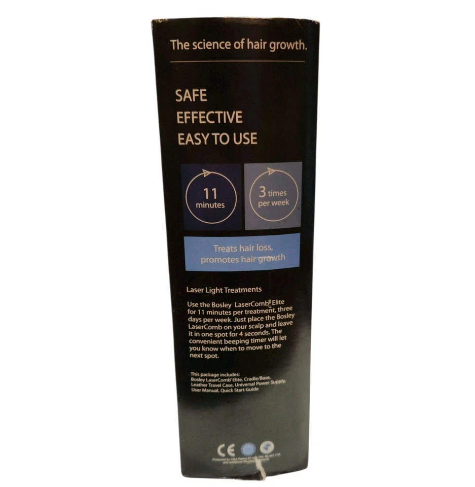 BOSLEY LaserComb ELITE Crecimiento del Cabello Terapia de Luz Láser Roja para Adelgazamiento del Cabello NUEVO Foto 3 de 4