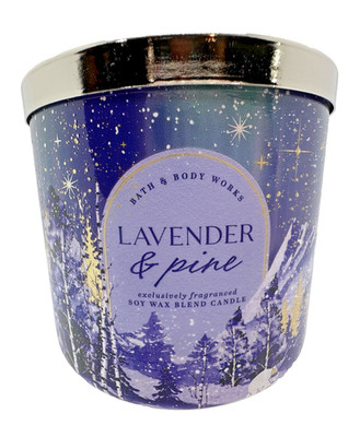 Bath & Body Works Lavender & Pine 14.5 oz 3-Wick Candle
