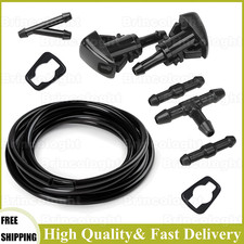 Windshield Wiper Washer Nozzle Kit - Universal Fluid Spray Jet Hose For Cars