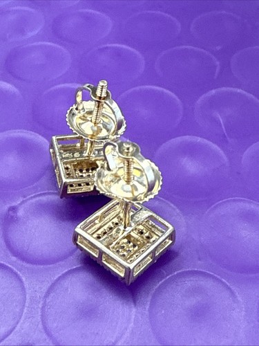 ๐ 10K YELLOW GOLD DIAMOND SCREW BACK STUD EARRINGS (3015) - Picture 5 of 10