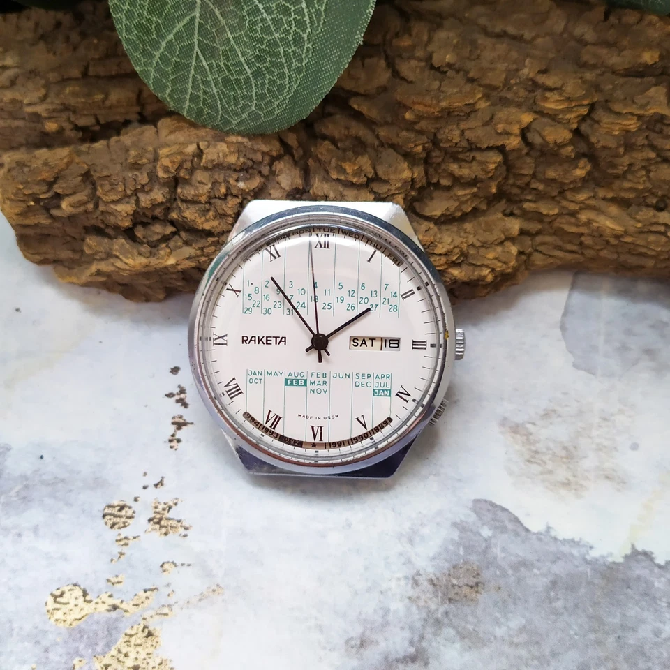 Watch Raketa USSR Perpetual Calendar Vintage mechanical men's wrist watch - Image 3 of 4