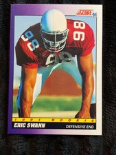 1991 Score Eric Swann Rookie Defensive End Football Card #596