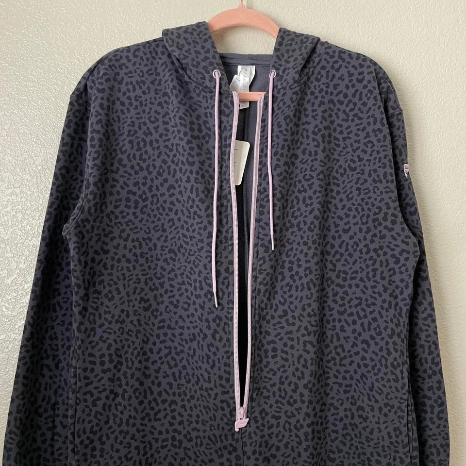 Mono Fabletics Mujer Pequeño Gris Forever Polar Con Capucha Una Pieza Leopardo NUEVO Foto 4 de 4