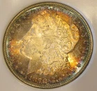 1878 S Morgan silver dollar - BU, frosty features, Monster Toning Obv, 5326