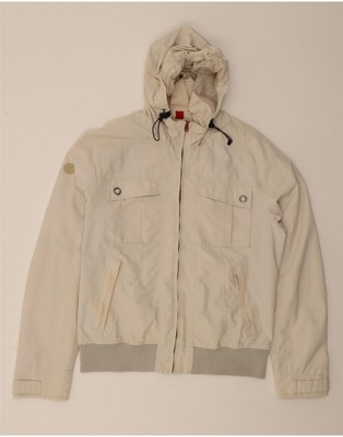 INVICTA Herren Regenjacke mit Kapuze UK 40 Large Off White Polyamid CY05