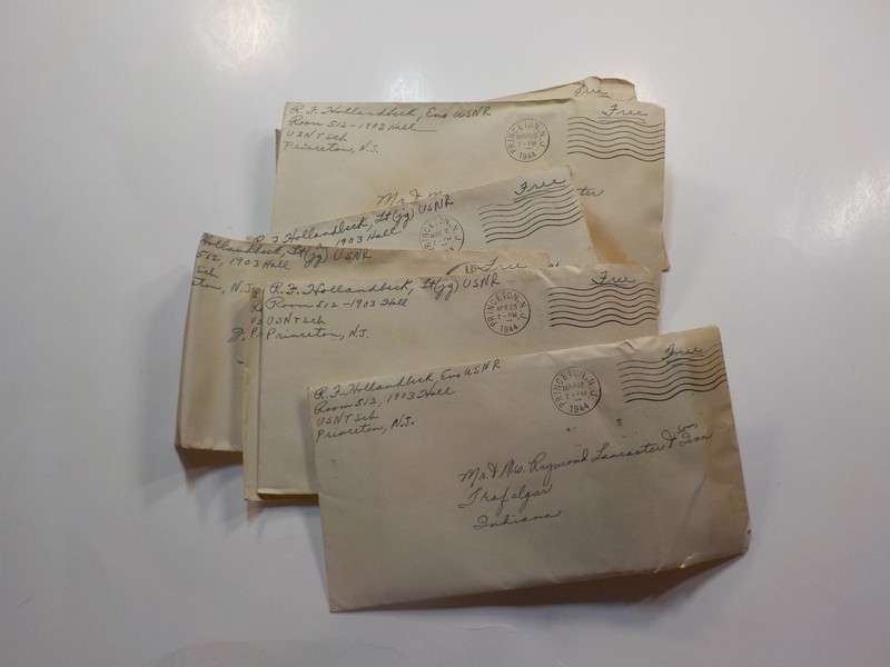7 WW2 Letters Navy Sailor Princeton New Jersey Lot Trafalgar Indiana War WWII