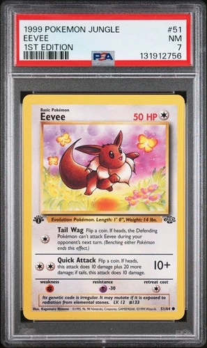 1999 POKEMON JUNGLE 1ST ED #51 EEVEE PSA 7