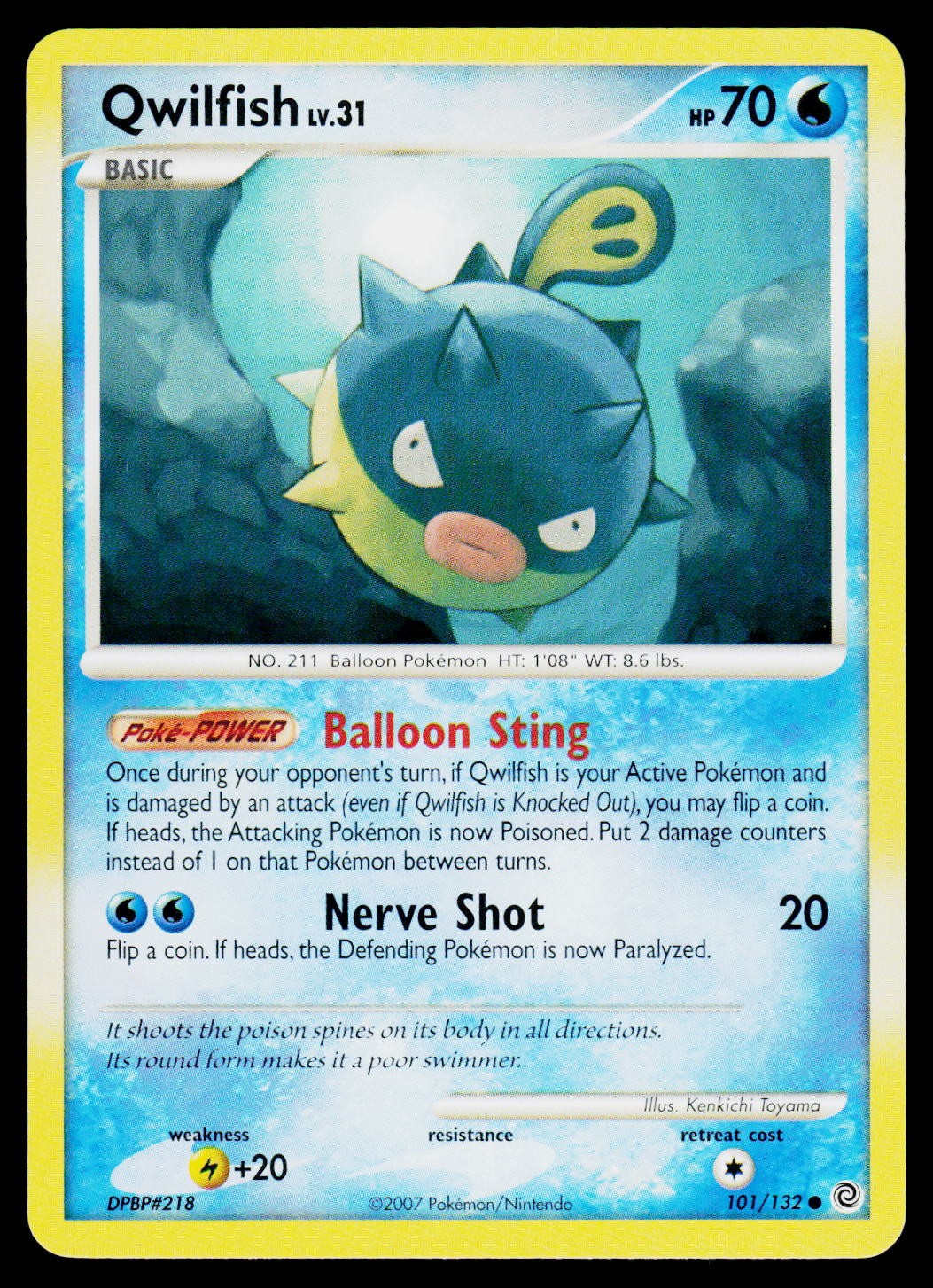 Pokemon Qwilfish Secret Wonders 101/132 NM