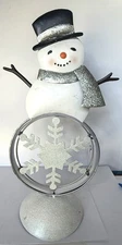 LED Light Up Snowman Table Top Home Decor By Sunset Vista 15x7.5” Metal