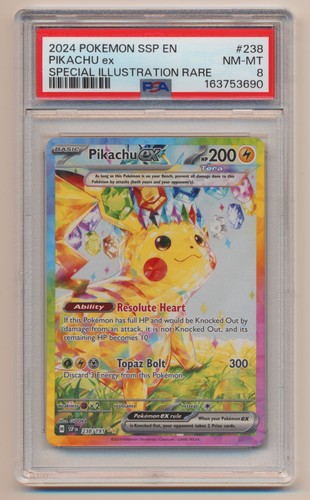 Pikachu ex graded PSA 8 for sale on eBay