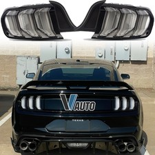 Pair Led Tail Lights For 2015-2022 Ford Mustang Euro Style W Sequential Signals