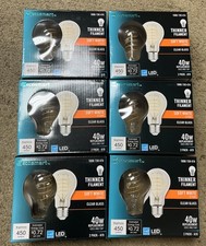 Ecosmart 40W A19 soft white 2700k Thinner Filament Clear LED Bulb 6bx of 2pk