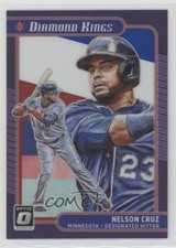 2021 Donruss Optic Diamond Kings Red White & Blue Prizm /199 Nelson Cruz #6 0q1r