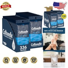 Adult Flushable Wet Wipes Fresh Care 24 On-the-Go Packs 336 Gentle Biodegradable