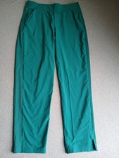 Athleta Pants 4 Brooklyn Ankle Emerald Kelly Zip Pockets Comfort Stretch Wicking
