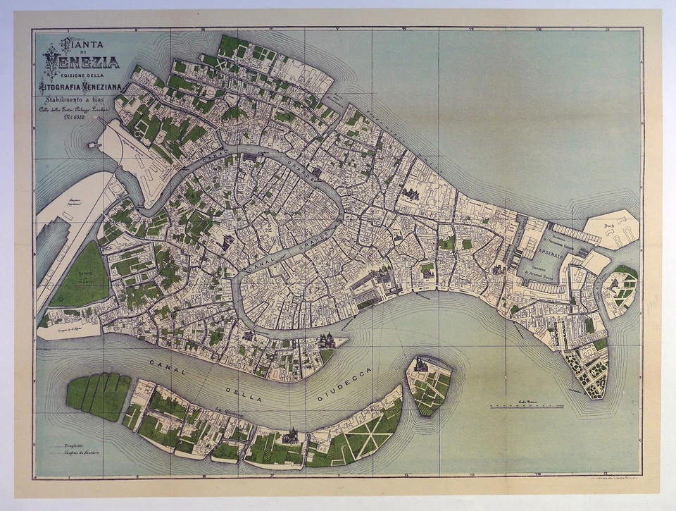 Poster Entoilé - Italie Pianta Di Venezia (Plan De Venise) - Photo 1/1