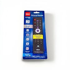RCA 3 Device Universal Remote RCR003RWDE Platinum Pro Black Backlit Keys Sealed