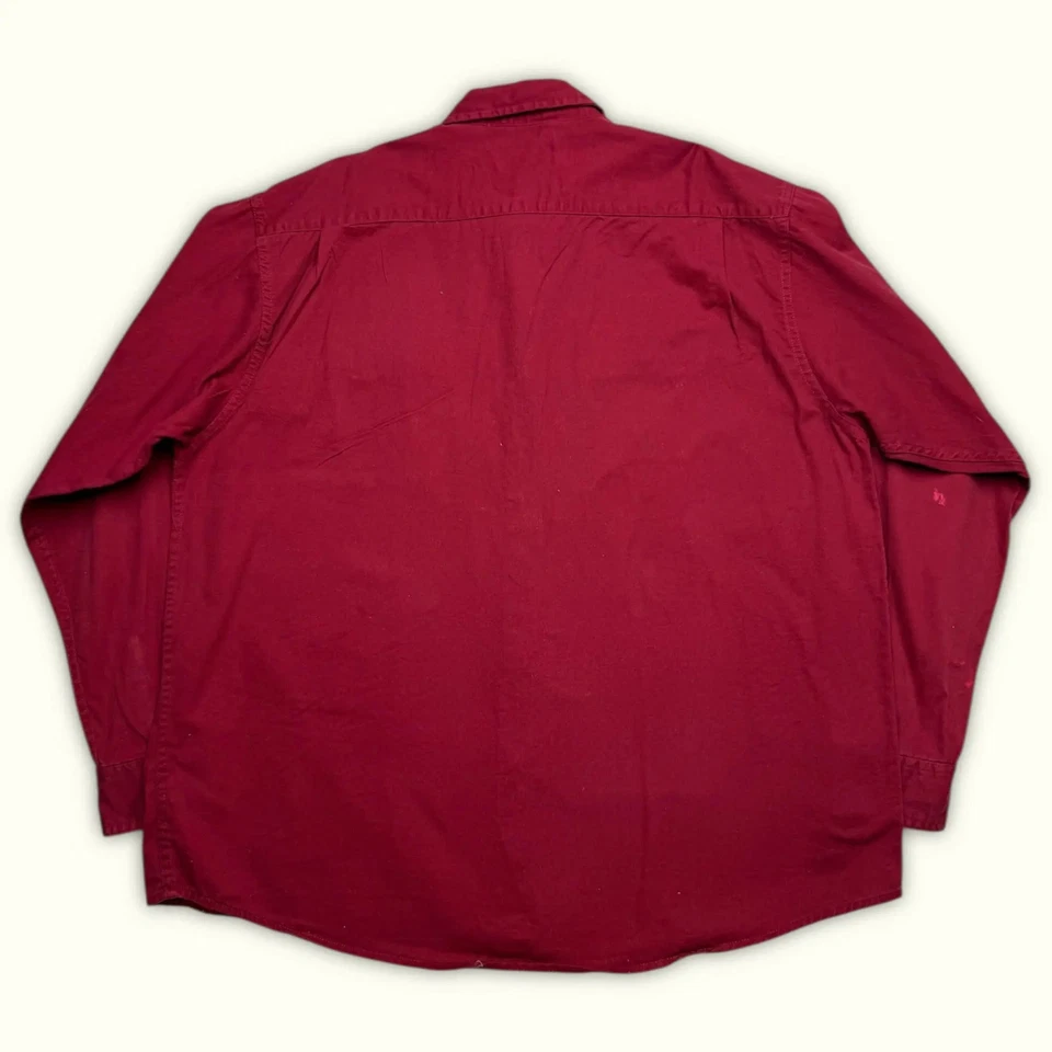 wrangler Camisa de manga larga XL Rojo Muy bueno Hombres - Imagen 2 de 4