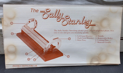The Sally Stanley Smocking Pleater Needles Instructions Original