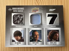 JAMES BOND costume relic card SPECTRE BM-54 triple Q & M & Moneypenny Upper Deck