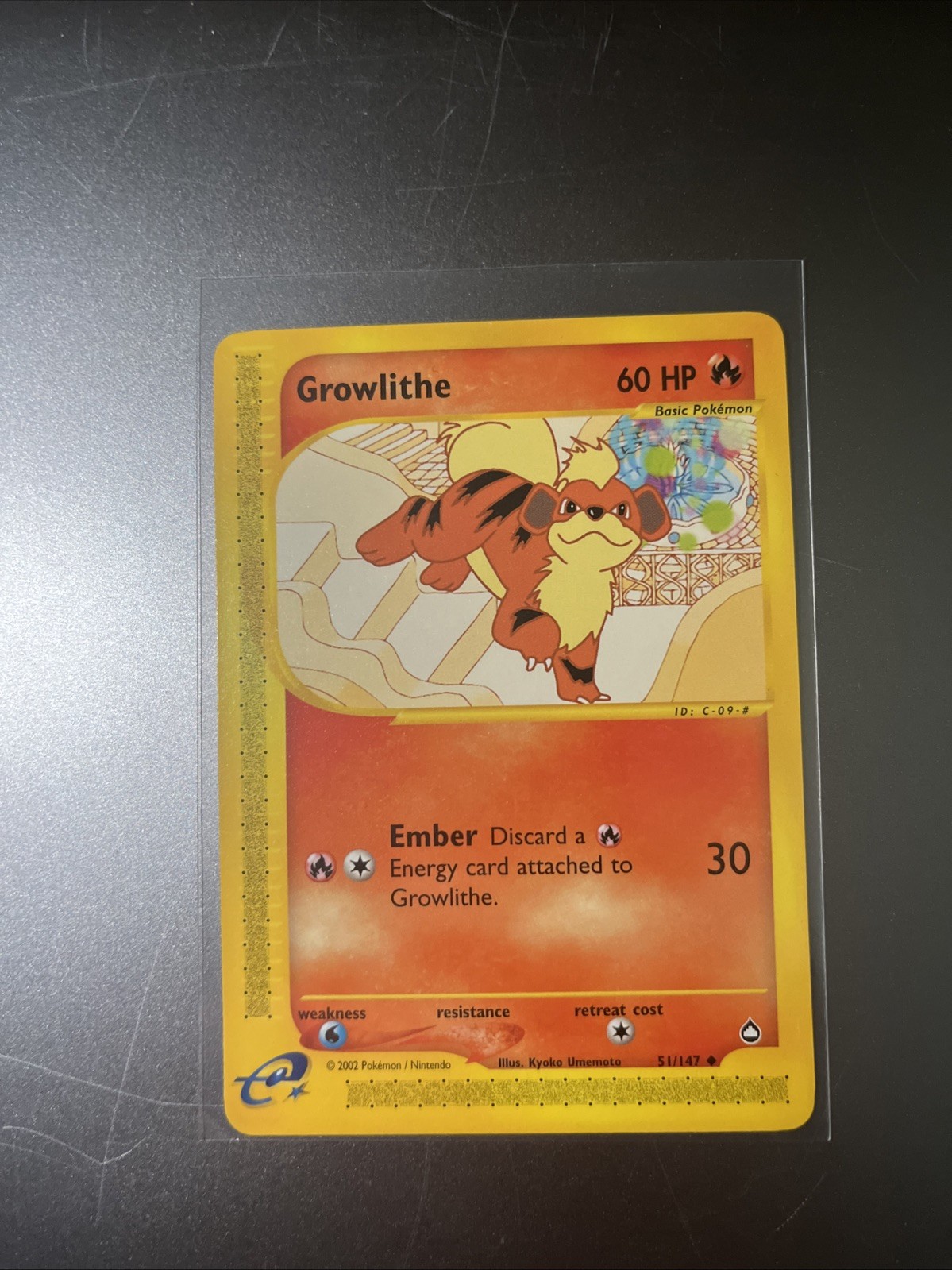 Pokemon Growlithe Aquapolis #51 (2003) MINT Condition Vintage  Card