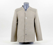 ALPHORN AUSTRIA Von Adler Giacca Uomo Tirolese 100% Pura Lana Vergine Beige 50