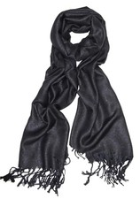 Sparkly Metallic Pashmina Shawl Wrap for Women   Elegant Scarf for Black