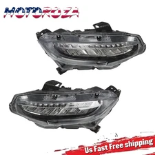 For 2016-2021 Honda Civic Full LED Clear Lens Headlight Assembly Right+Left SIde