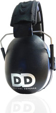 DECIBEL DEFENSE Ear Protection, 37 Db NRR Ear Muffs BLACK