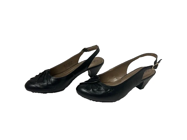 Soft Style by Hush Puppies women's size 7W black Slingback closed toe shoes - Image 4 of 4