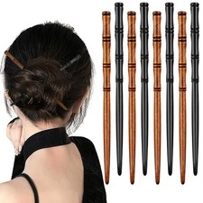 Hair Chopsticks Bamboo Shape Hair Sticks, 6.9 Inch Wooden Chinese Chopstick