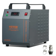 VEVOR Air-cooled Industrial Water Chiller CW-3000 12 L 12 L/min for Laser Tube