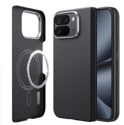JUESHITUO Aramid Fiber Case For Google Pixel 10 Pro Fold Slim MagSafe Thin Black
