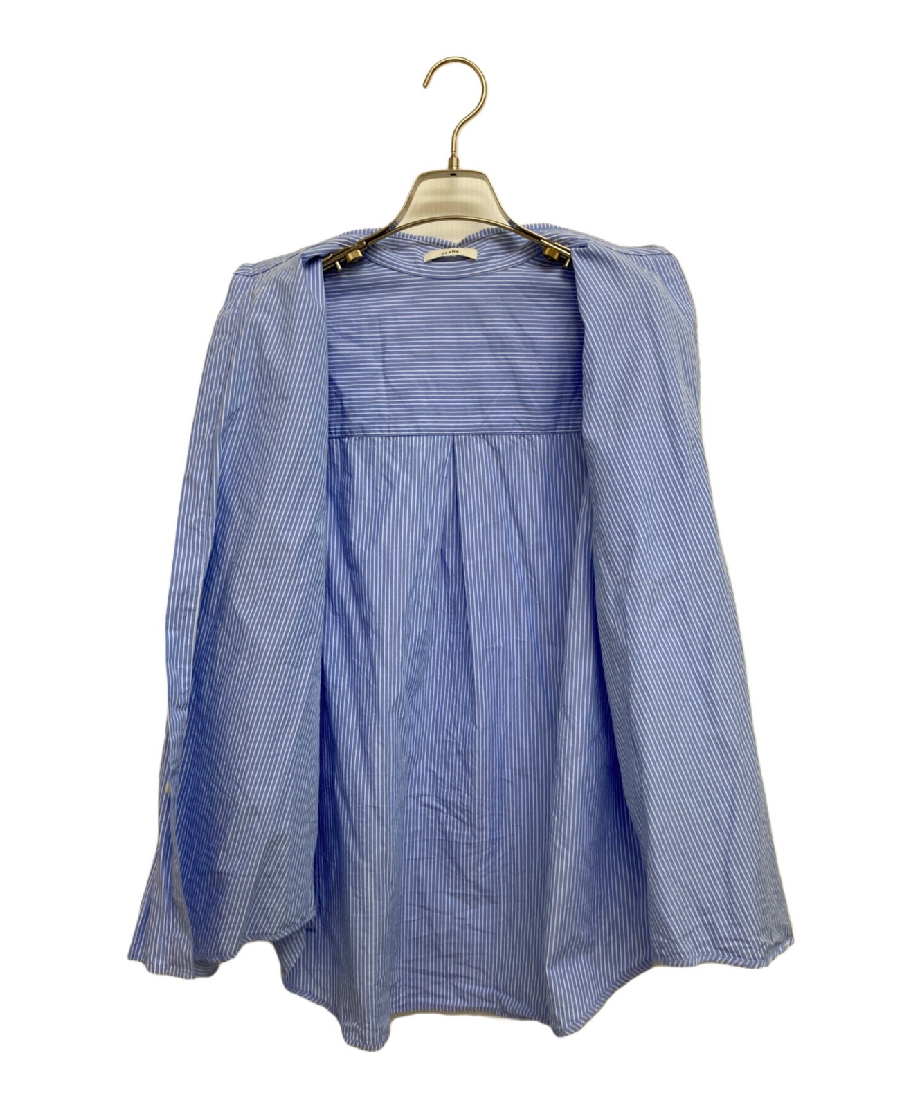 CLANE Logo Button-Down Basic Shirt/ Blue x White/… - image 3