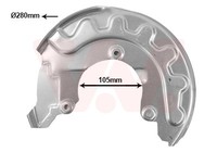VAN Wezel Ankerblech FüR Bremsscheiben Durchmesser-Ø256Mm Vorne Rechts FüR Seat