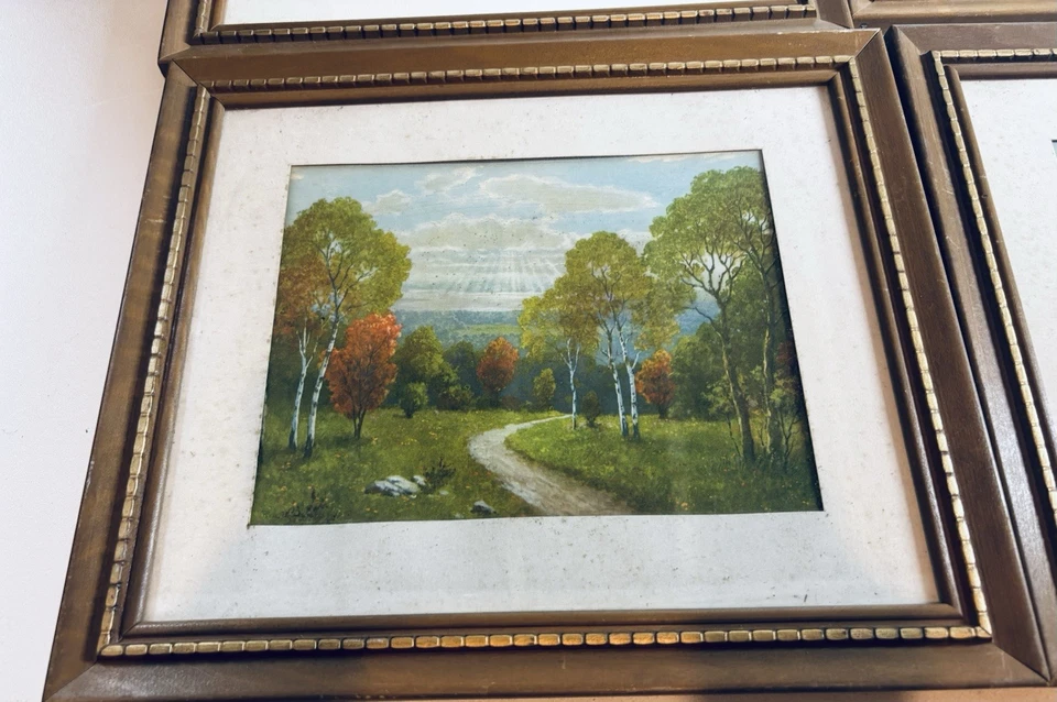 Set of 4 Vintage Lambert Prints Farmhouse Landscape Wall Art  11X13 Cottage Core - Image 3 of 4