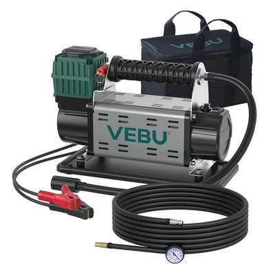 #ad VEBU 12V Air Compressor 125PSI Tire Inflator In line Pressure Gauge 5.65CFM $173.95