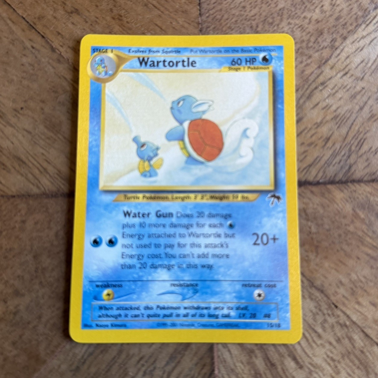 Pokémon TCG Wartortle Card 15/18 Southern Islands Promo MINT