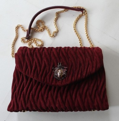 Burgundy Dune London Darling Cross Body Bag with Jewelled Bug Charm Detail - Neu