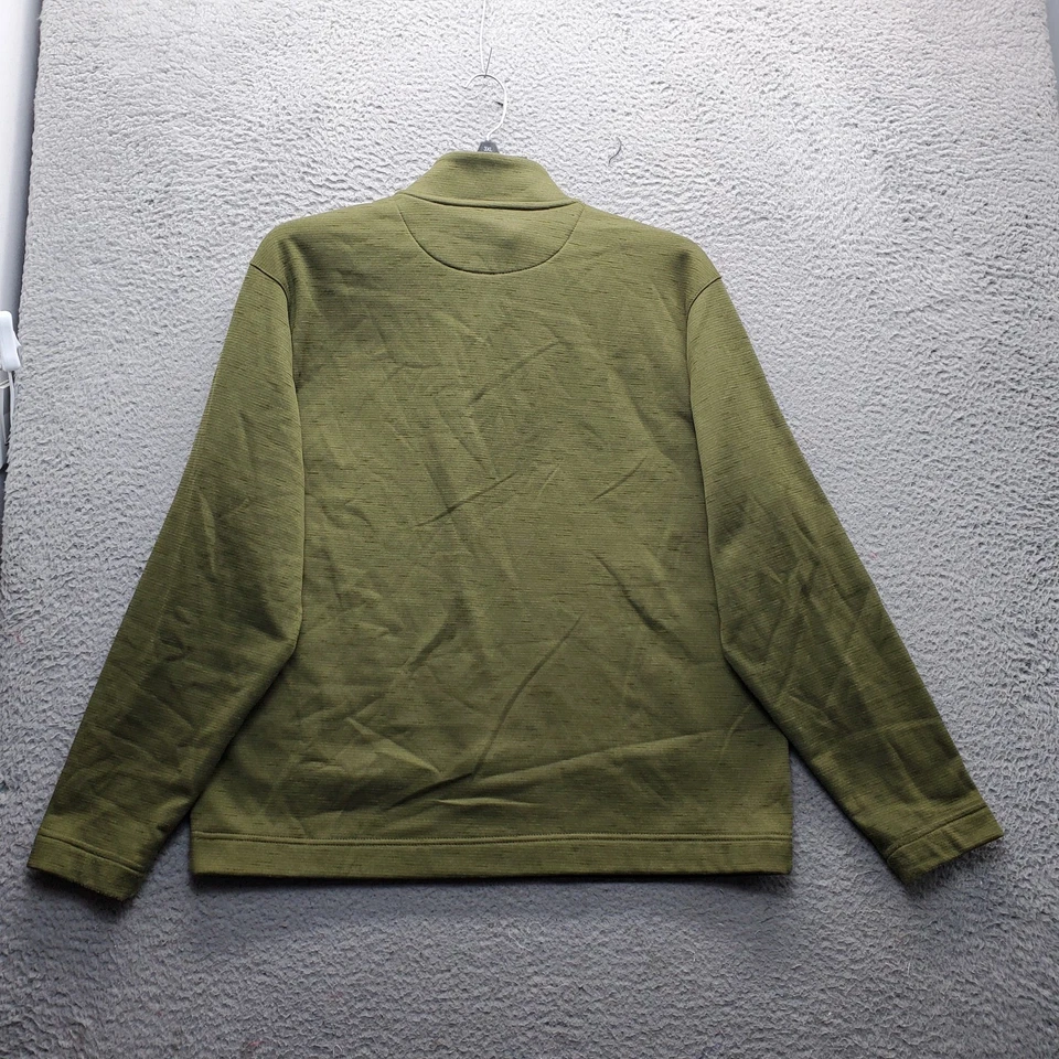 Walter Hagen Majors 11 Sudadera Hombre Grande Verde Forrada de Vellón Cuello Simulado 1/4 Cremallera Foto 2 de 4